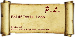 Polácsik Leon névjegykártya
